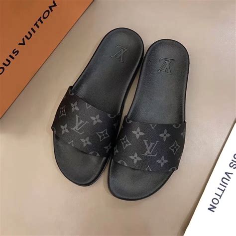 mens lv sliders|lv slippers men's.